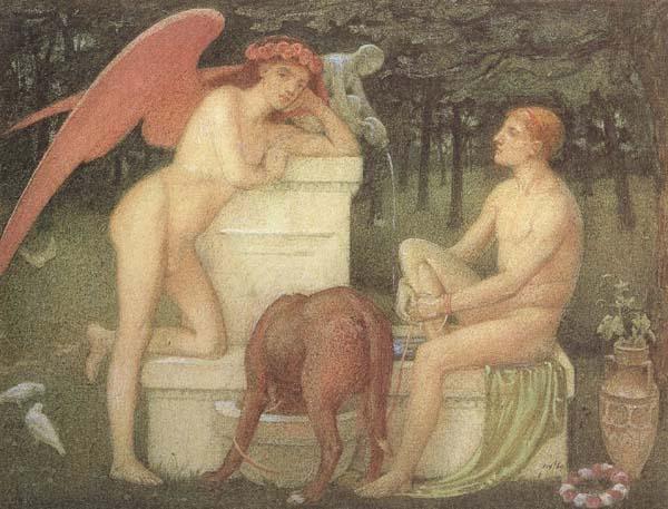 Alfred Sacheverell Coke Eros and Ganymede (mk46) France oil painting art